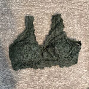AERIE Lace Bralette in Dark Green